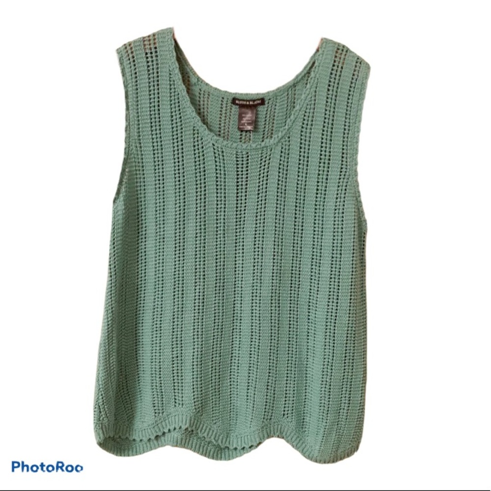 NWT Blush & Bloom Crochet Knit Sleeveless Tank